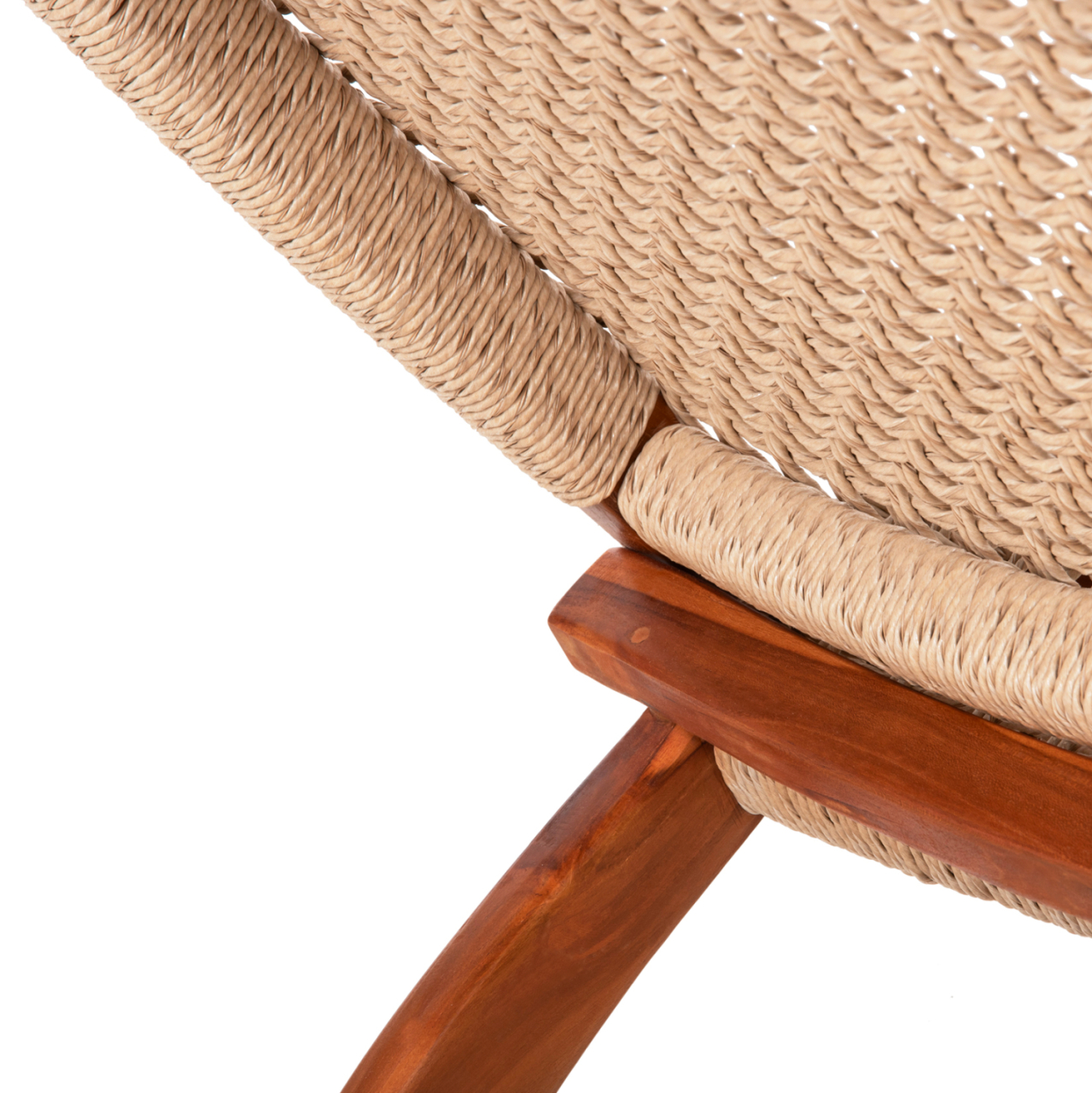 FOLDING SHORT CHAIR FERM HM9477.01 SOLID TEAK WOOD IN NATURAL-VIRO ROPE 65,5x80x67Hcm. [9]