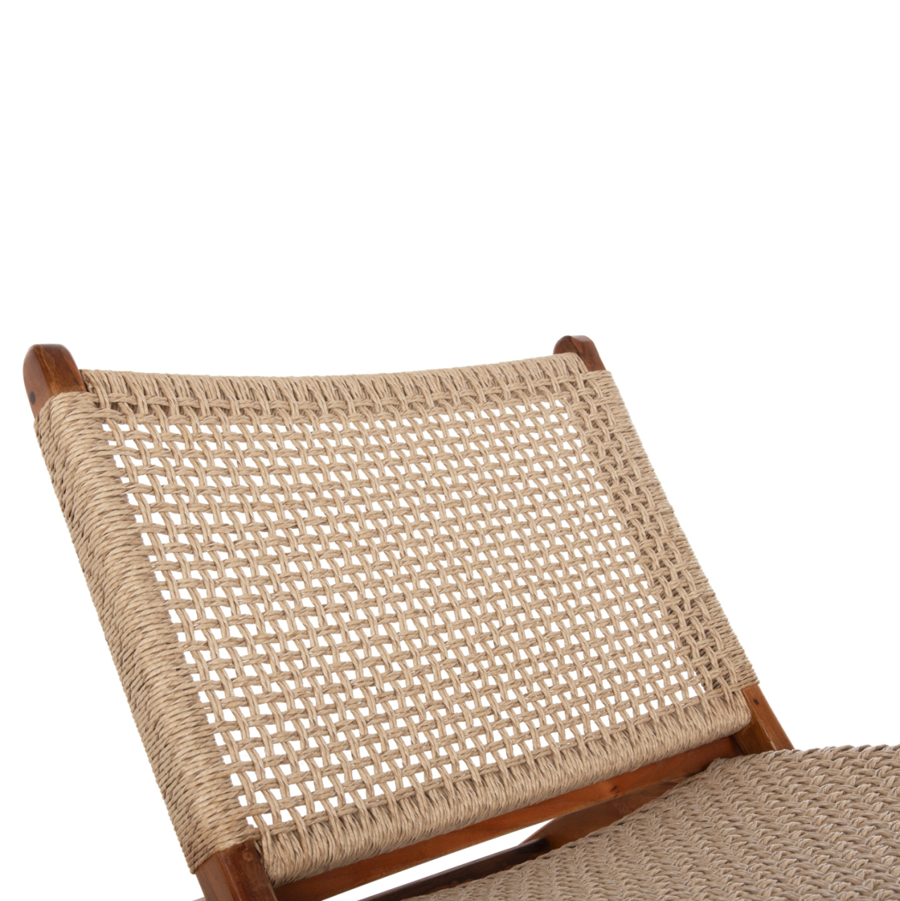 FOLDING SHORT CHAIR FERM HM9477.01 SOLID TEAK WOOD IN NATURAL-VIRO ROPE 65,5x80x67Hcm. [7]