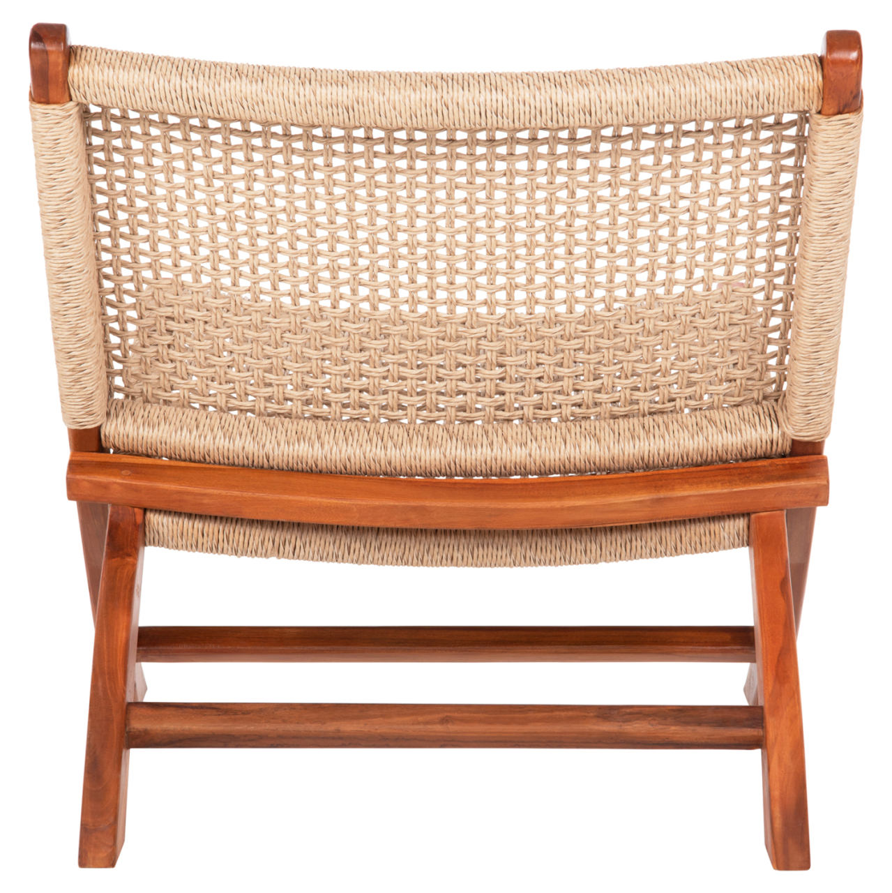FOLDING SHORT CHAIR FERM HM9477.01 SOLID TEAK WOOD IN NATURAL-VIRO ROPE 65,5x80x67Hcm. [6]