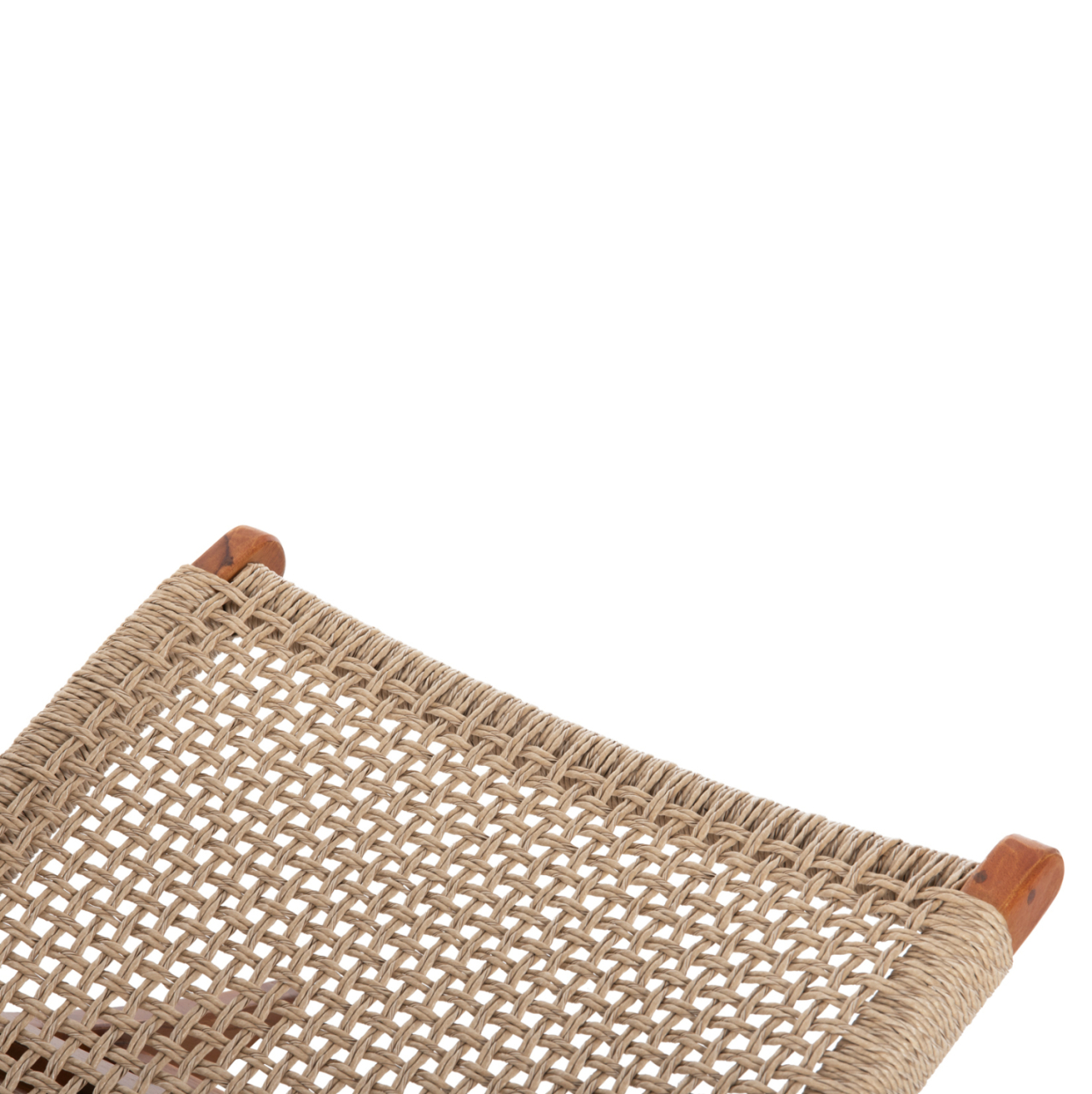 FOLDING SHORT CHAIR FERM HM9477.01 SOLID TEAK WOOD IN NATURAL-VIRO ROPE 65,5x80x67Hcm. [8]