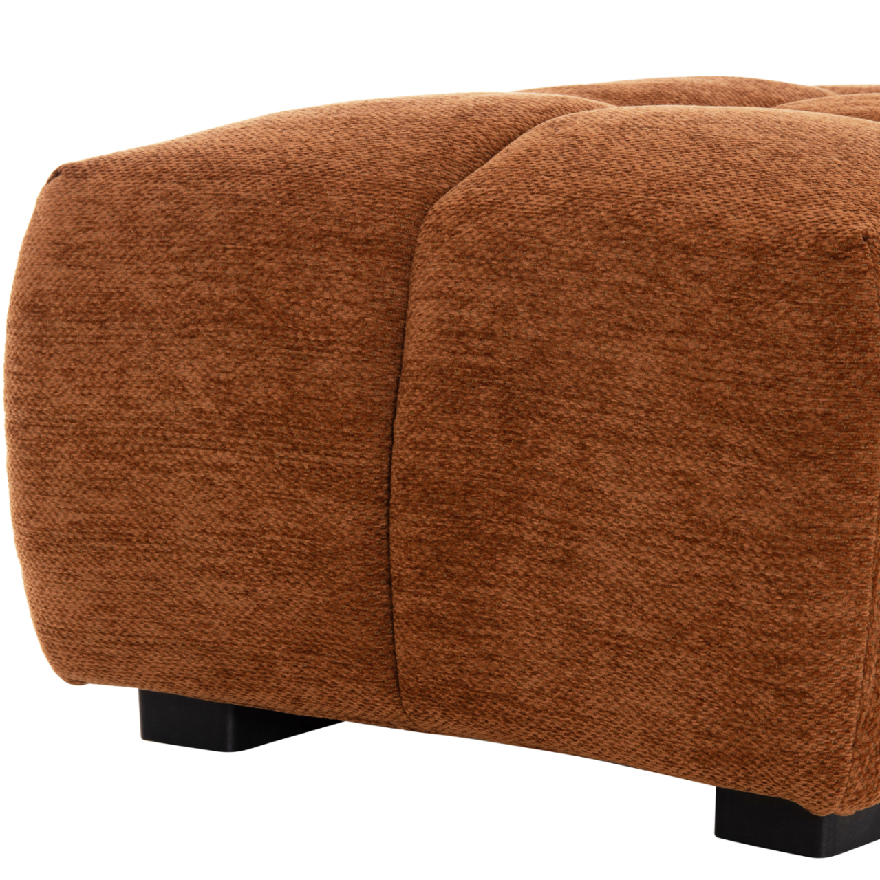 FOOT STOOL COVEN HM3342.02 BRICK RED FABRIC 100x65x37Hcm. [10]