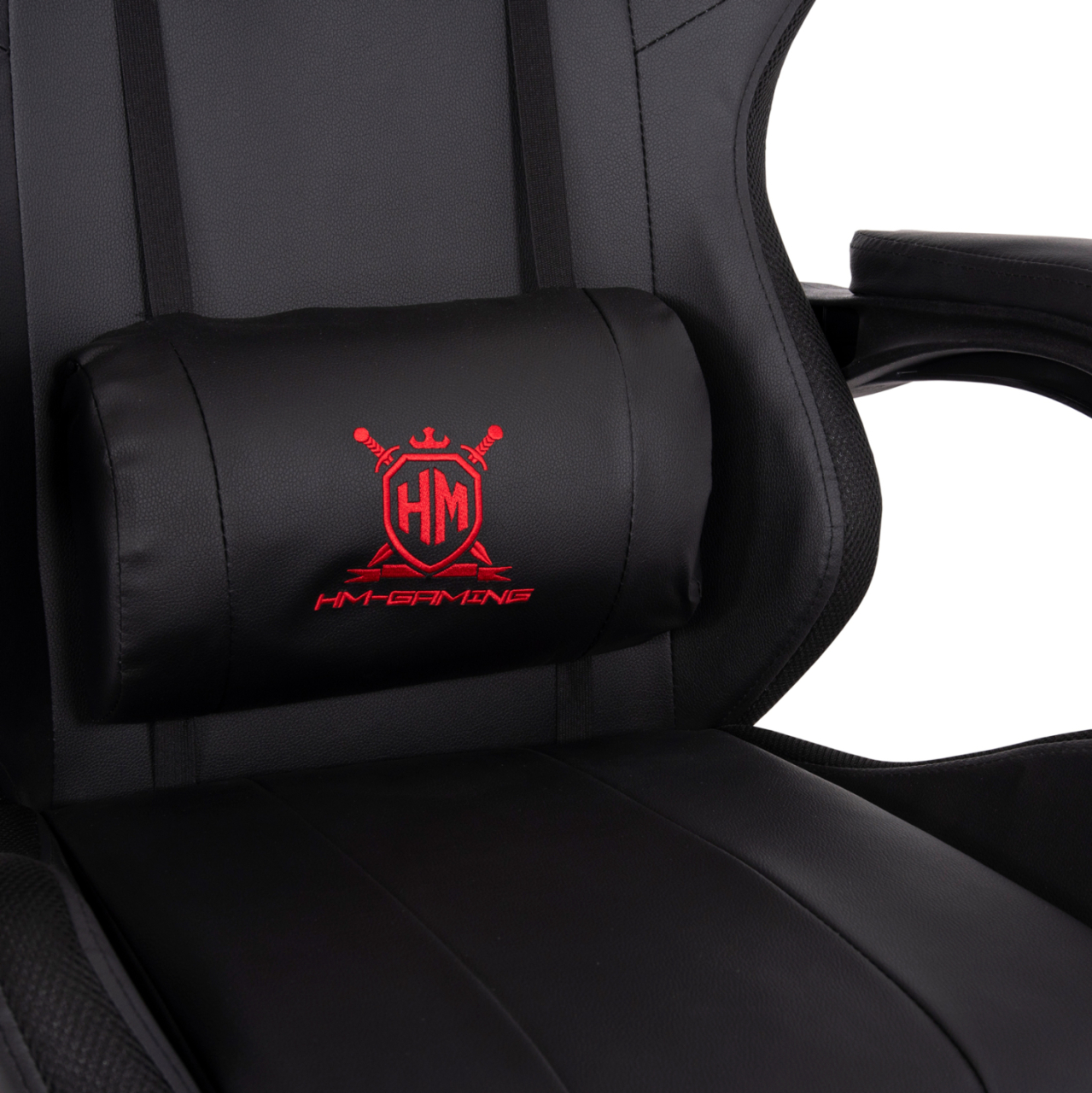 GAMING ARMCHAIR DARREN HM1203.01 BLACK-RED PVC 58.5x100x120Hcm. [7]
