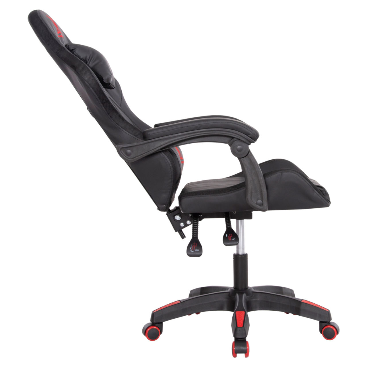 GAMING ARMCHAIR DARREN HM1203.01 BLACK-RED PVC 58.5x100x120Hcm. [6]