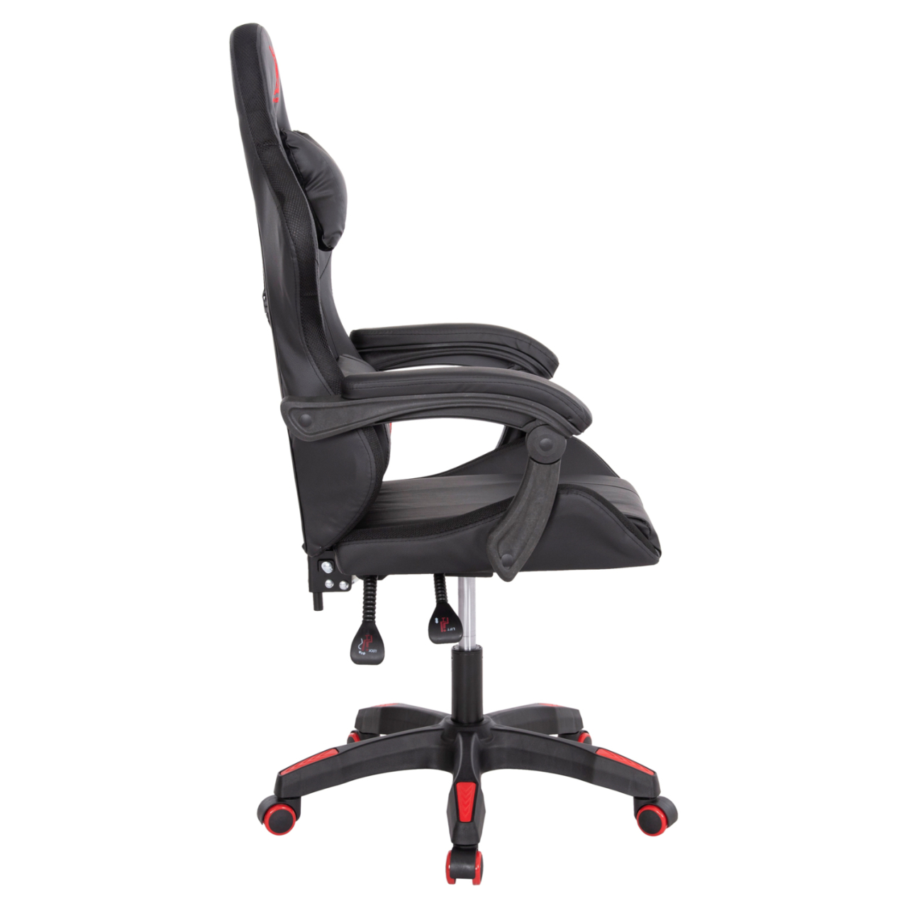 GAMING ARMCHAIR DARREN HM1203.01 BLACK-RED PVC 58.5x100x120Hcm. [4]