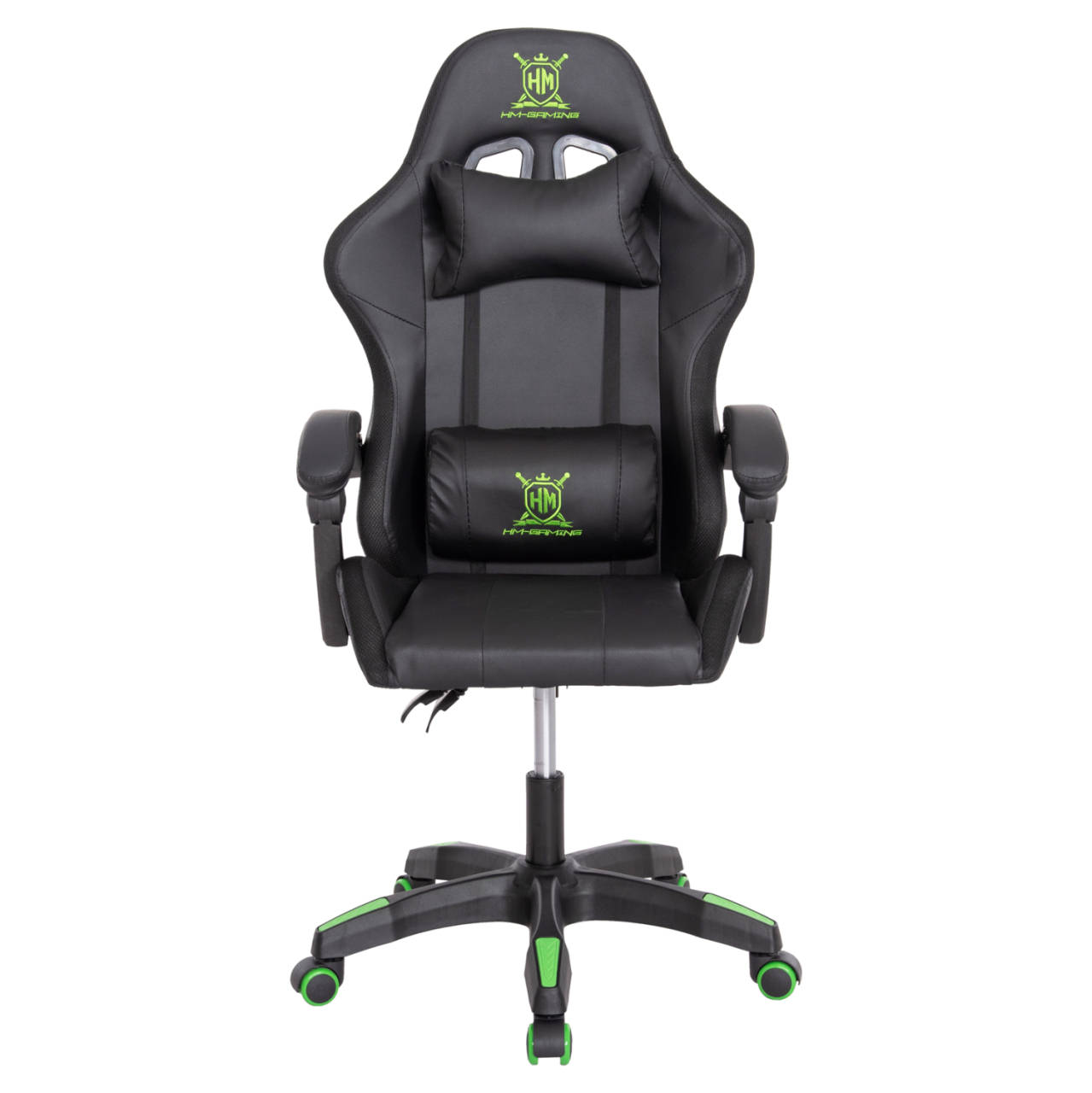 GAMING ARMCHAIR DARREN HM1203.03 BLACK-GREEN PVC 58.5x100x120Hcm. [3]
