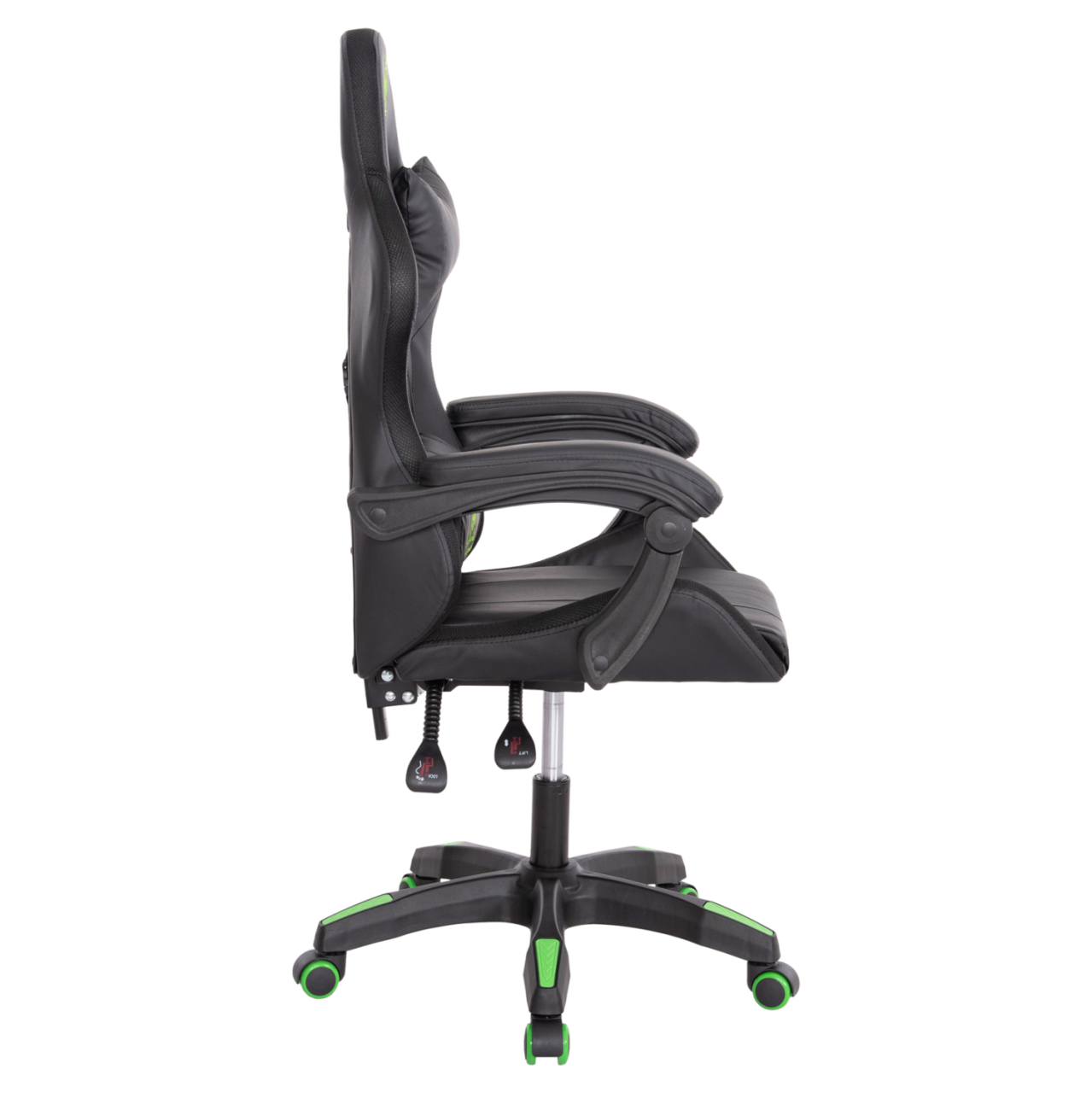 GAMING ARMCHAIR DARREN HM1203.03 BLACK-GREEN PVC 58.5x100x120Hcm. [4]