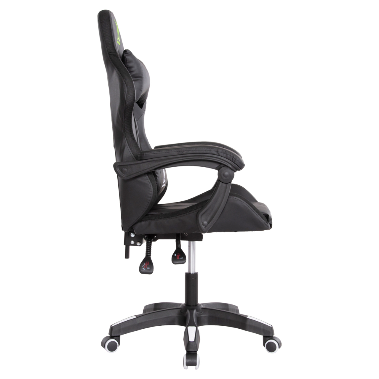 GAMING ARMCHAIR DARREN HM1203.04 BLACK-WHITE PVC 58.5x100x120Hcm. [4]