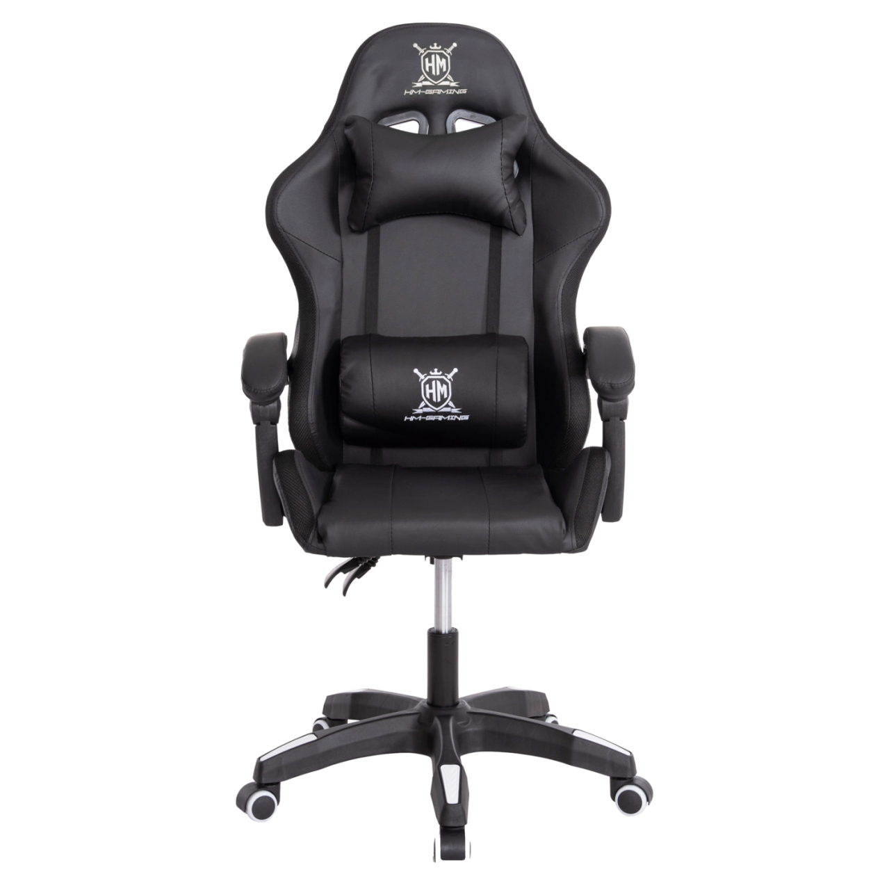 GAMING ARMCHAIR DARREN HM1203.04 BLACK-WHITE PVC 58.5x100x120Hcm. [3]