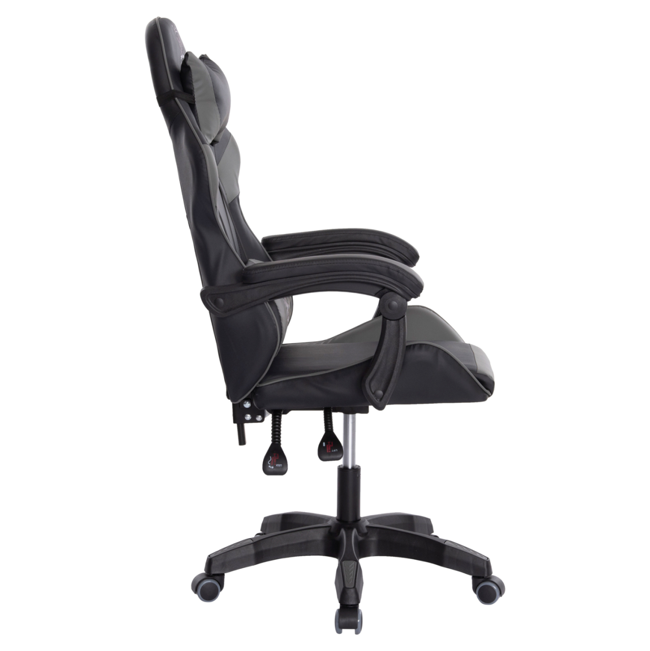 GAMING ARMCHAIR DARREN HM1203.10 BLACK-GREY PVC 60x60x120Hcm. [4]