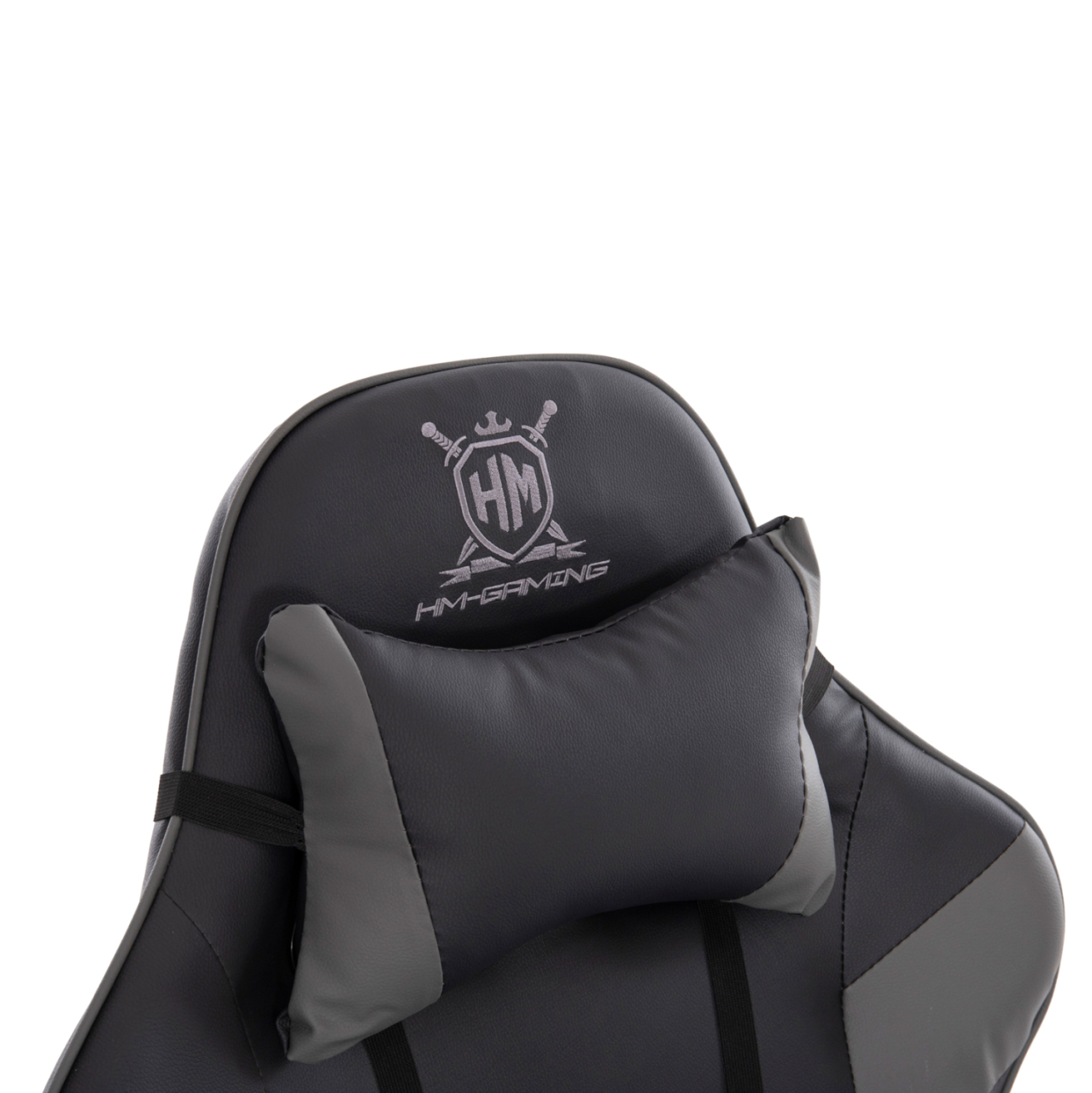 GAMING ARMCHAIR DARREN HM1203.10 BLACK-GREY PVC 60x60x120Hcm. [9]