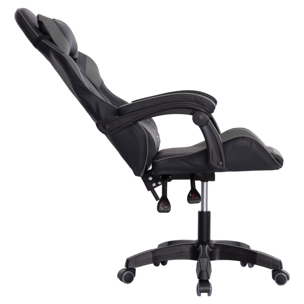 GAMING ARMCHAIR DARREN HM1203.10 BLACK-GREY PVC 60x60x120Hcm. [7]