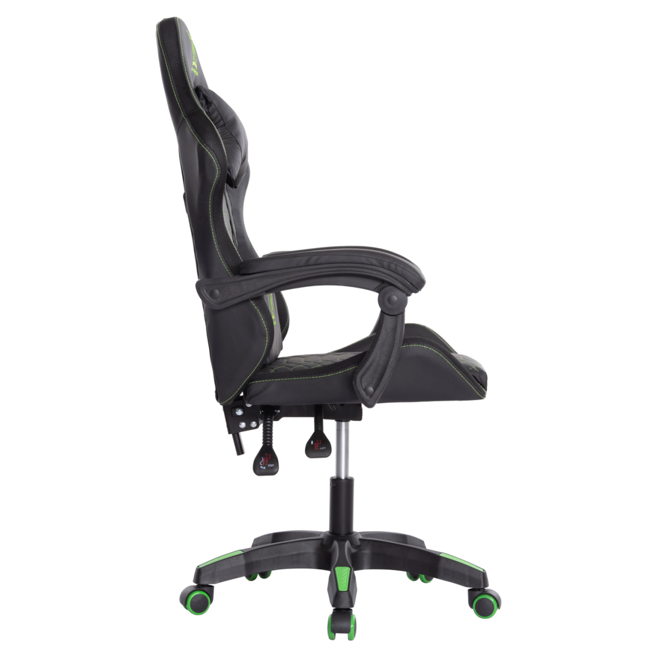 GAMING ARMCHAIR LOOT HM1204 BLACK-GREEN PVC 60x60x120Hcm. [4]