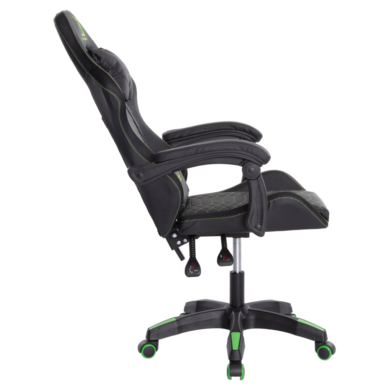 GAMING ARMCHAIR LOOT HM1204 BLACK-GREEN PVC 60x60x120Hcm. [5]