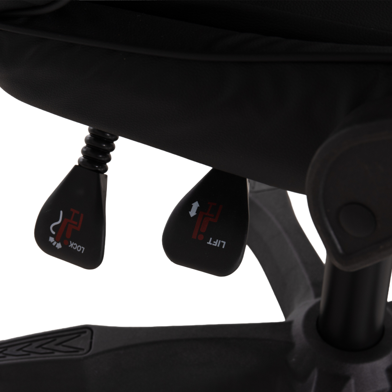 GAMING CHAIR STRATUS HM1231.01 BLACK PVC--WITH LUMBAR AND HEAD SUPPORT CUSHIONS 60x59x117Hcm. [10]