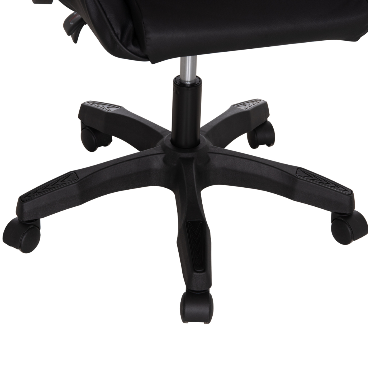 GAMING CHAIR STRATUS HM1231.01 BLACK PVC--WITH LUMBAR AND HEAD SUPPORT CUSHIONS 60x59x117Hcm. [9]