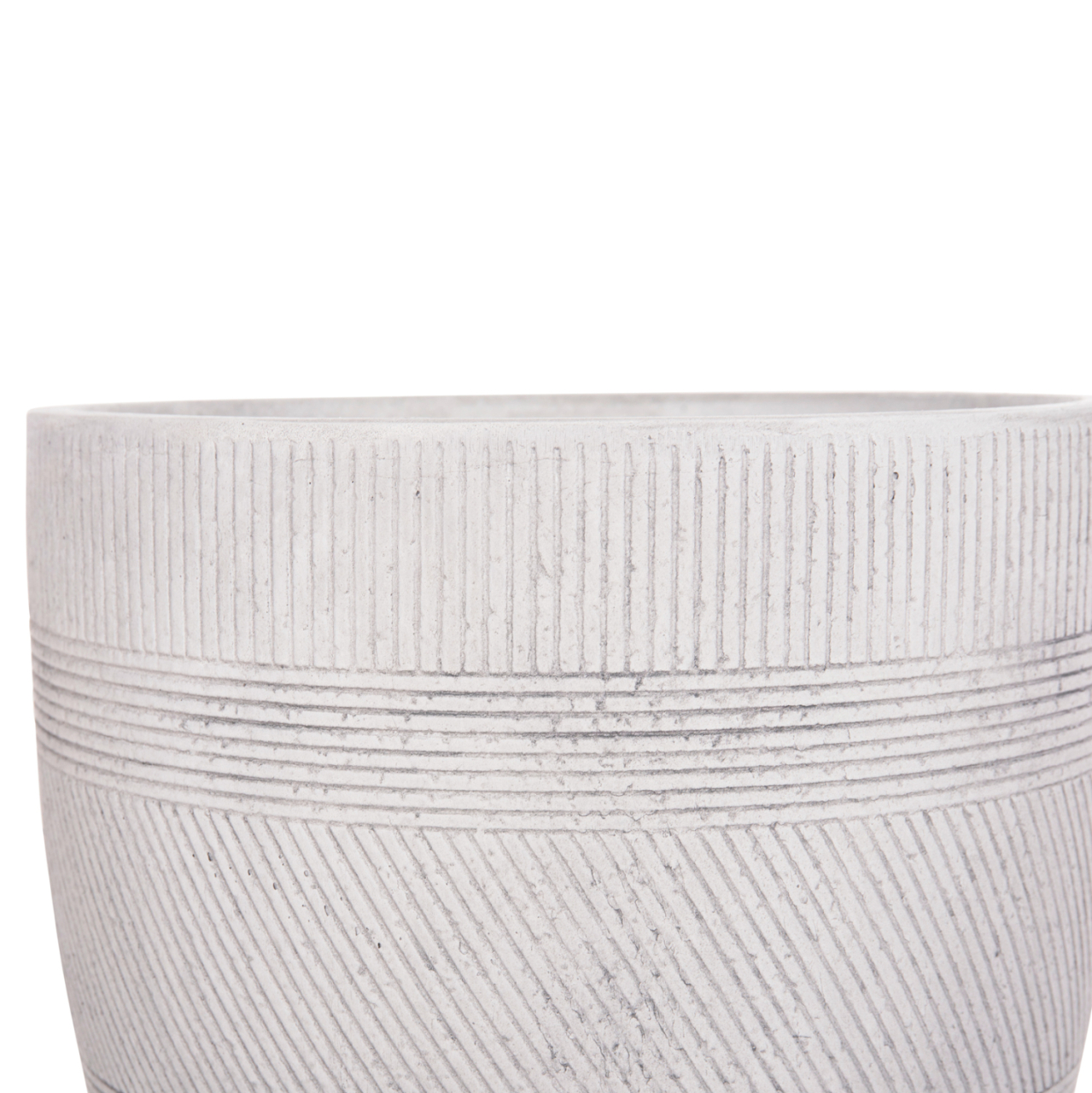GARDEN PLANTERS ROUND SET 4PCS SERIES GARDENER HM4719 FIBERCLAY--IN CEMENT COLOR Φ44x43Hcm. [9]