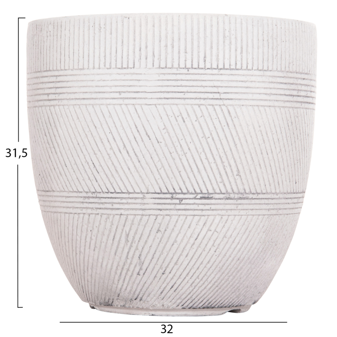 GARDEN PLANTERS ROUND SET 4PCS SERIES GARDENER HM4719 FIBERCLAY--IN CEMENT COLOR Φ44x43Hcm. [5]