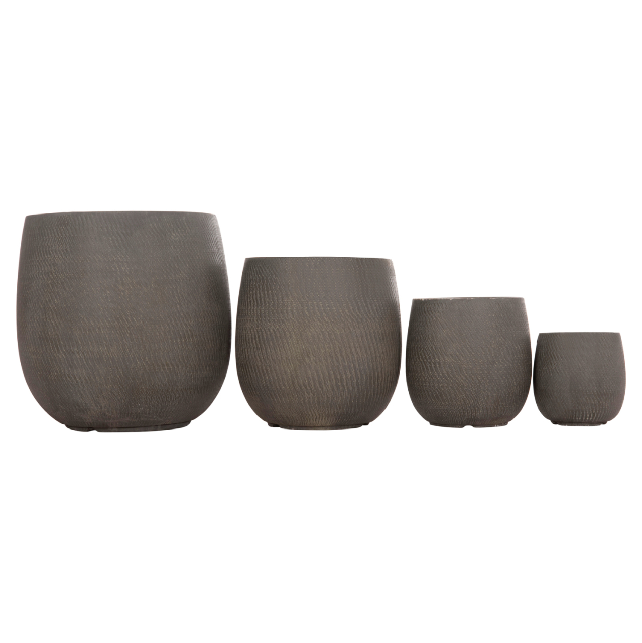GARDEN PLANTERS ROUND SET 4PCS SERIES GARDENER HM4726 FIBERCLAY GREEN Φ52x55Hcm. [7]