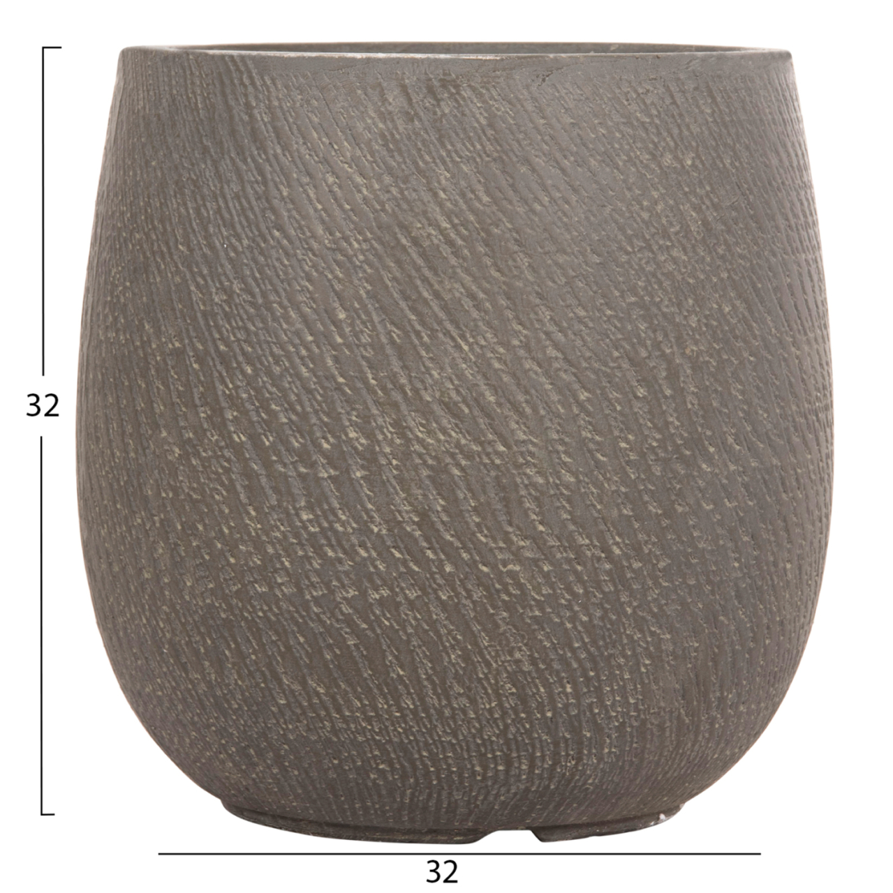 GARDEN PLANTERS ROUND SET 4PCS SERIES GARDENER HM4726 FIBERCLAY GREEN Φ52x55Hcm. [5]