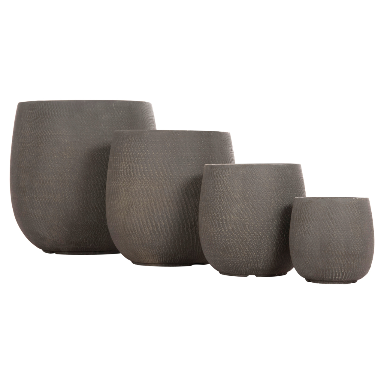 GARDEN PLANTERS ROUND SET 4PCS SERIES GARDENER HM4726 FIBERCLAY GREEN Φ52x55Hcm. [8]