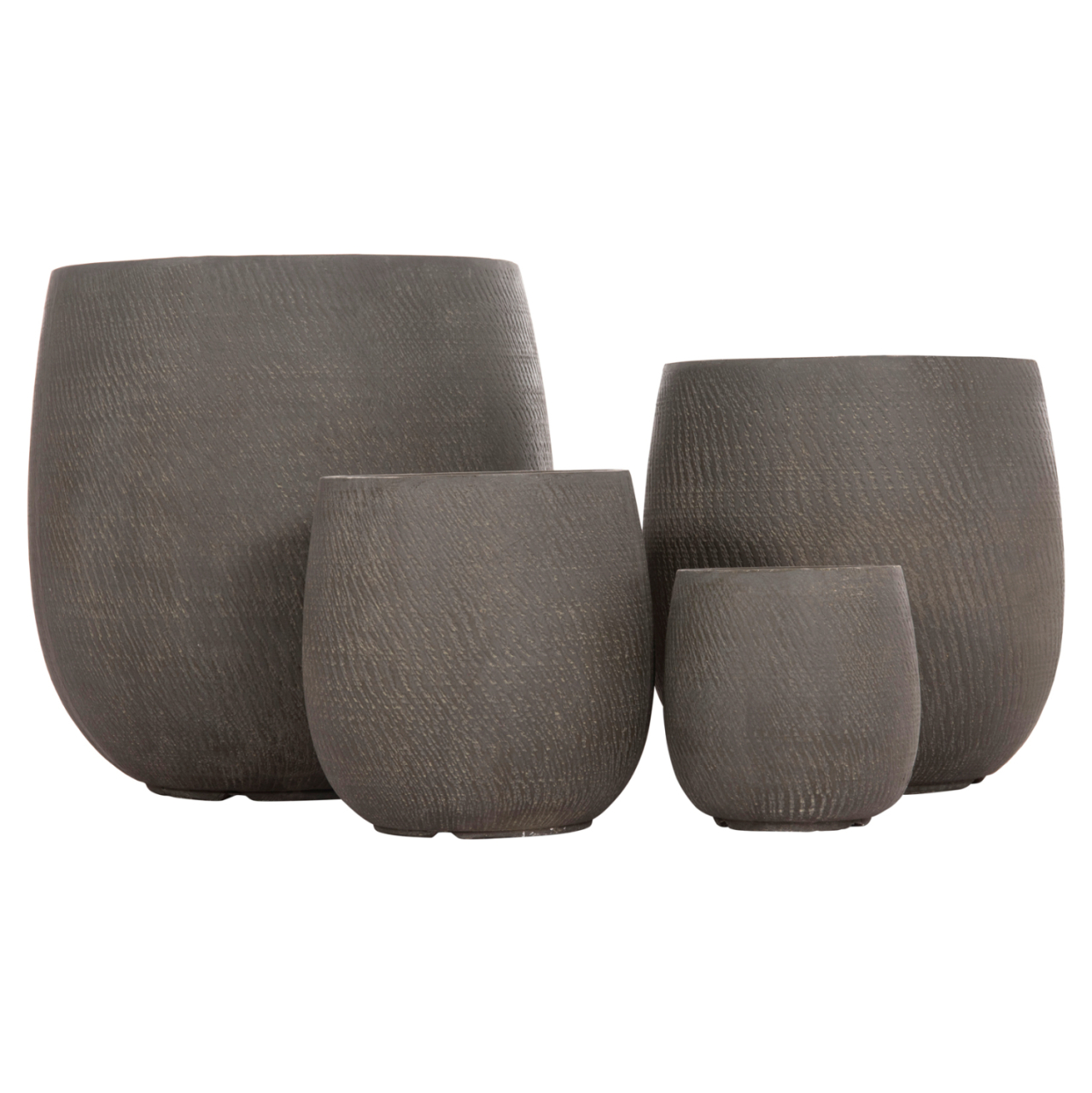 GARDEN PLANTERS ROUND SET 4PCS SERIES GARDENER HM4726 FIBERCLAY GREEN Φ52x55Hcm. [2]
