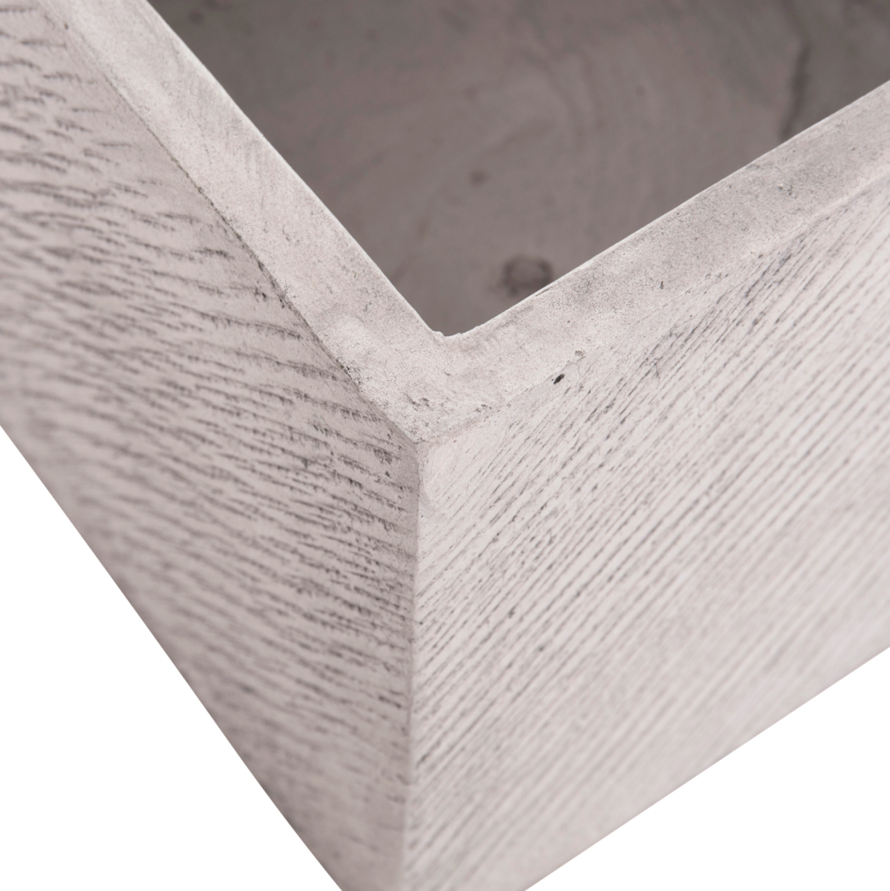 GARDEN PLANTERS SQUARE SET 4PCS GARDENER HM4730 FIBERCLAY IN GREY CEMENT 37x37x32Hcm. [10]