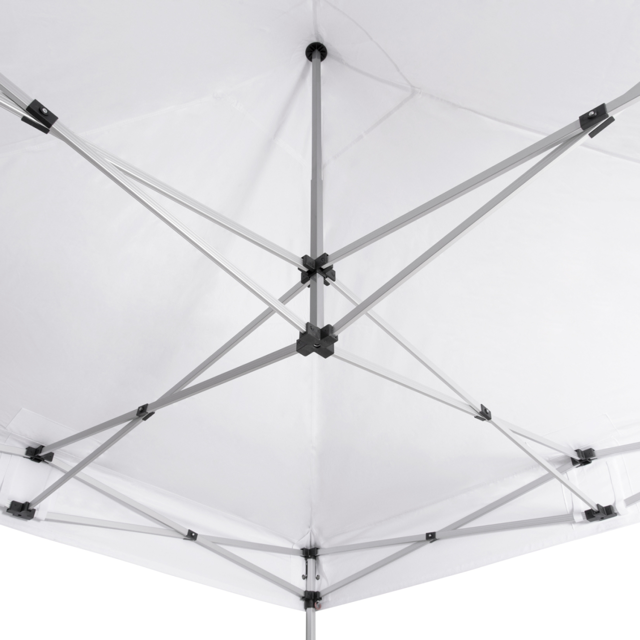 GAZEBO HEAVY-DUTY CRESSEN HM6305 FOLDABLE-ALUMINUM SILVER FRAME-WHITE SHADES 3x3x3,4Hm [4]