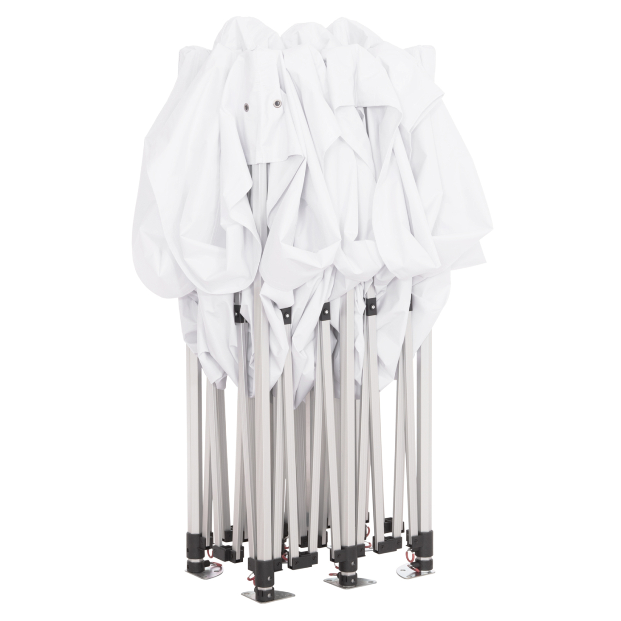 GAZEBO HEAVY-DUTY CRESSEN HM6307 FOLDABLE-ALUMINUM SILVER FRAME-WHITE SHADES 3x6x3,4Hm [6]