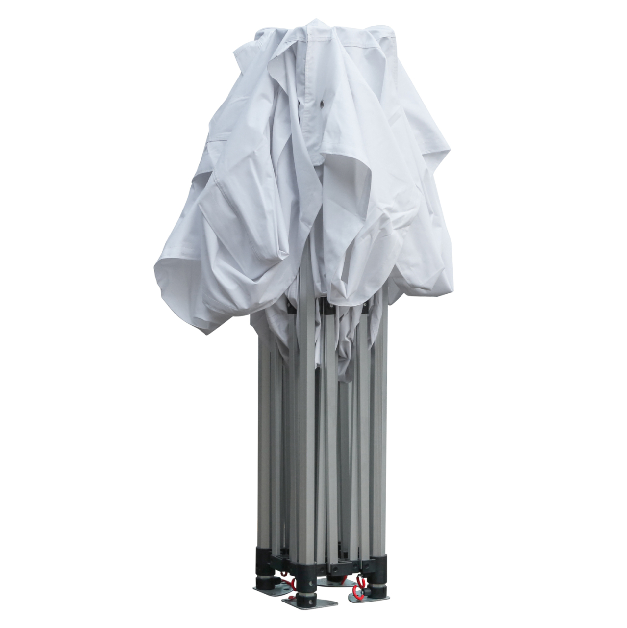 GAZEBO HEAVY DUTY WITH 3 SIDEWALL SHADES CRESSEN HM21097.01 FOLDABLE-ALUMINUM SILVER FRAME-WHITE 3x3x3,4Hm [4]