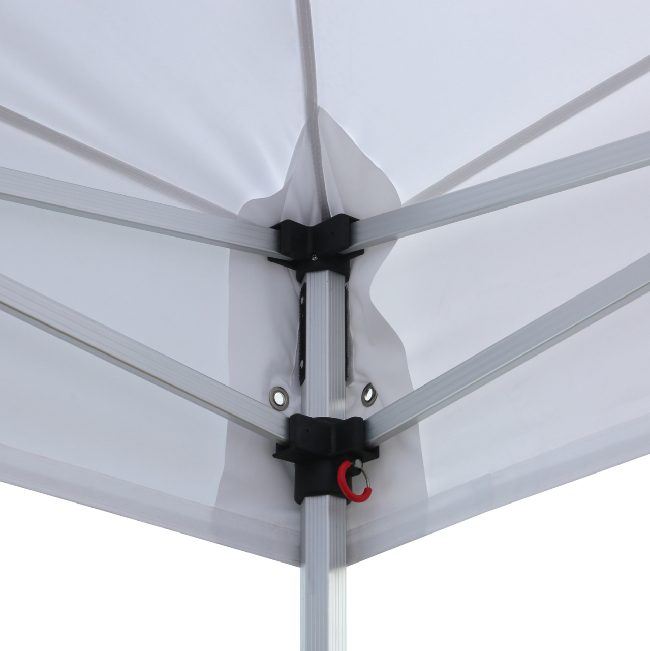 GAZEBO HEAVY DUTY WITH SIDEWALL SHADES CRESSEN HM21099 FOLDABLE-ALUMINUM SILVER FRAME-WHITE 3x6x3.4Hm [5]