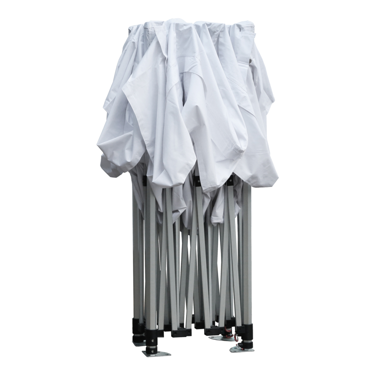 GAZEBO WITH 3 SIDEWALL SHADES CRESSEN HM21098.01 FOLDABLE-ALUMINUM SILVER FRAME-WHITE 3x4.5x3.4Hm [4]