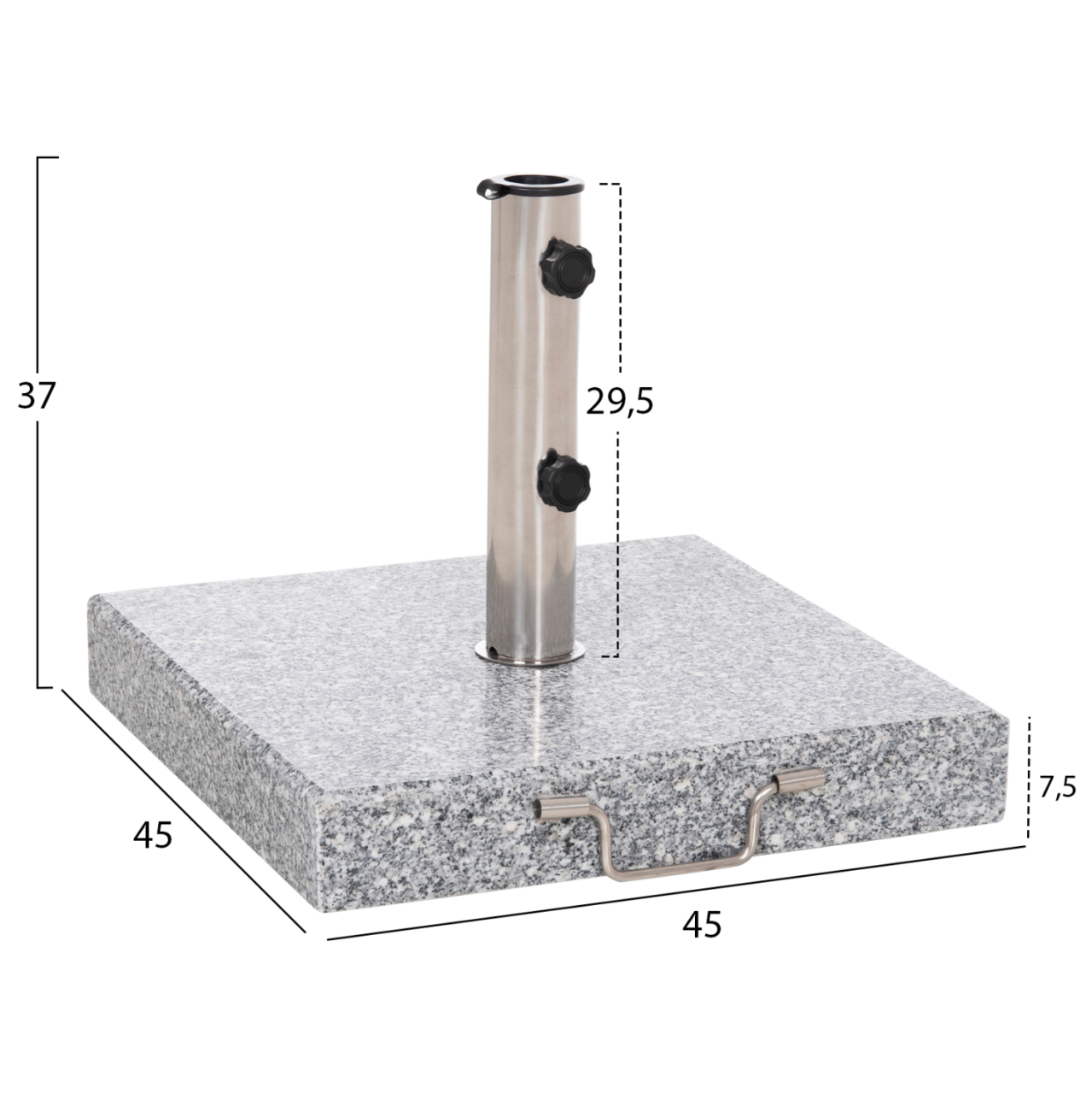 GRANITE UMBRELLA BASE 40KG WITH HANDLE and WHEELS HM6564--TUBE DIAMETER Φ48 [2]