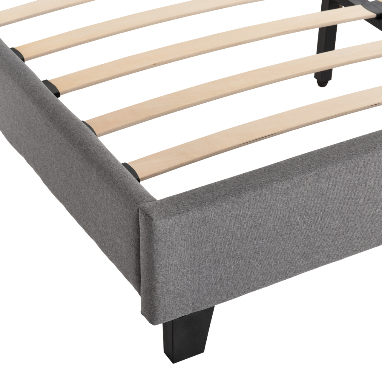 GRAY FABRIC BED HM553.11 FOR MATTRESS 150x200 EK. [7]