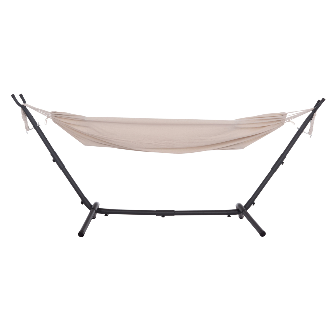 HAMMOCK CRAVE HM6304.02 ANTHRACITE METAL FRAME-BEIGE FABRIC 265x93x105Hcm. [3]