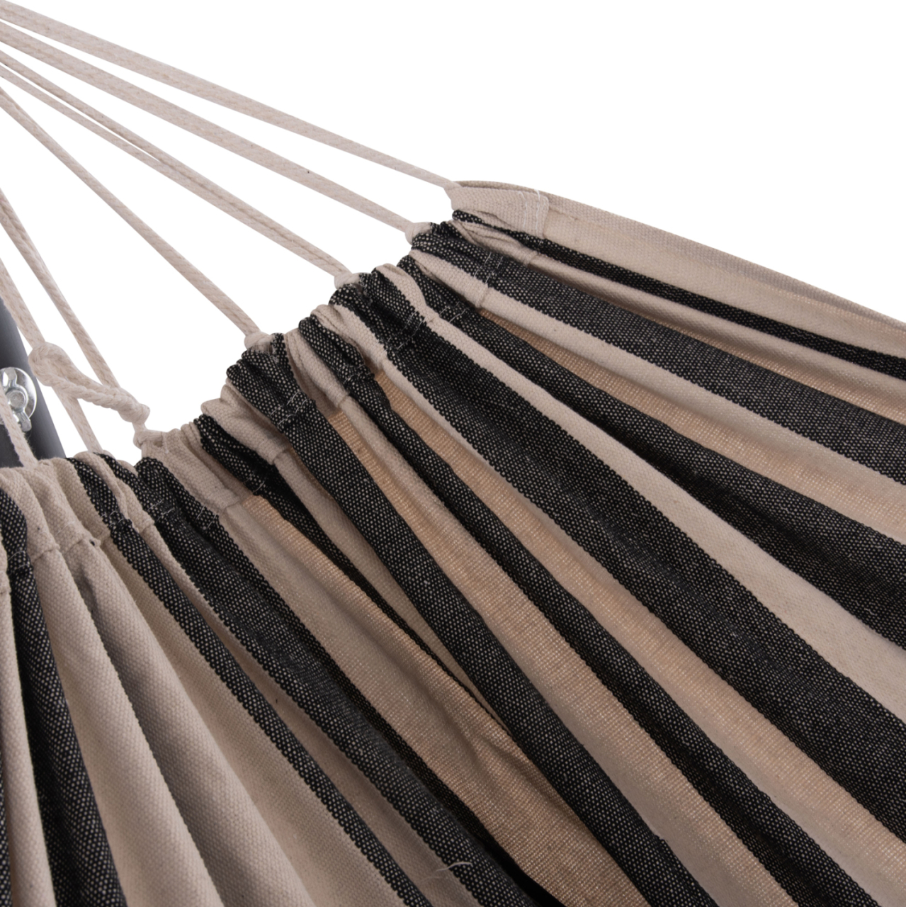 HAMMOCK CRAVE HM6304.03 ANTHRACITE METAL FRAME-BLUE FABRIC WITH WHITE STRIPES 265x93x105Hcm. [7]