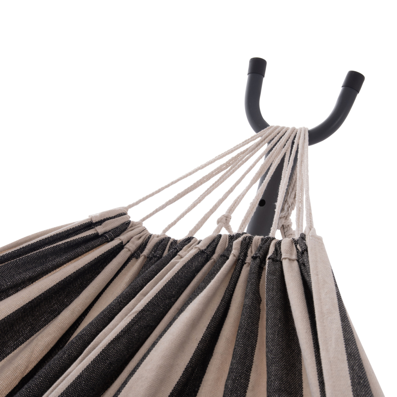HAMMOCK CRAVE HM6304.03 ANTHRACITE METAL FRAME-BLUE FABRIC WITH WHITE STRIPES 265x93x105Hcm. [4]