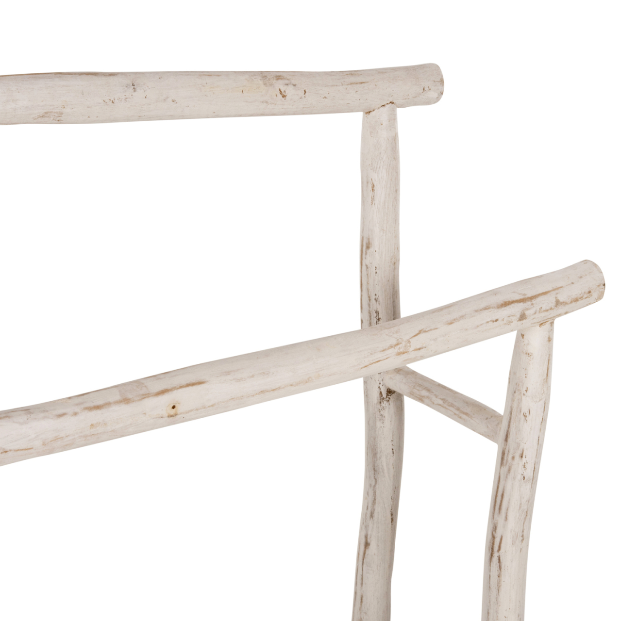 HANGER FOR TOWELS OREG HM7908 TEAK BRANCHES IN WHITE PATINA COLORING 90x28x77-91Hcm. [7]