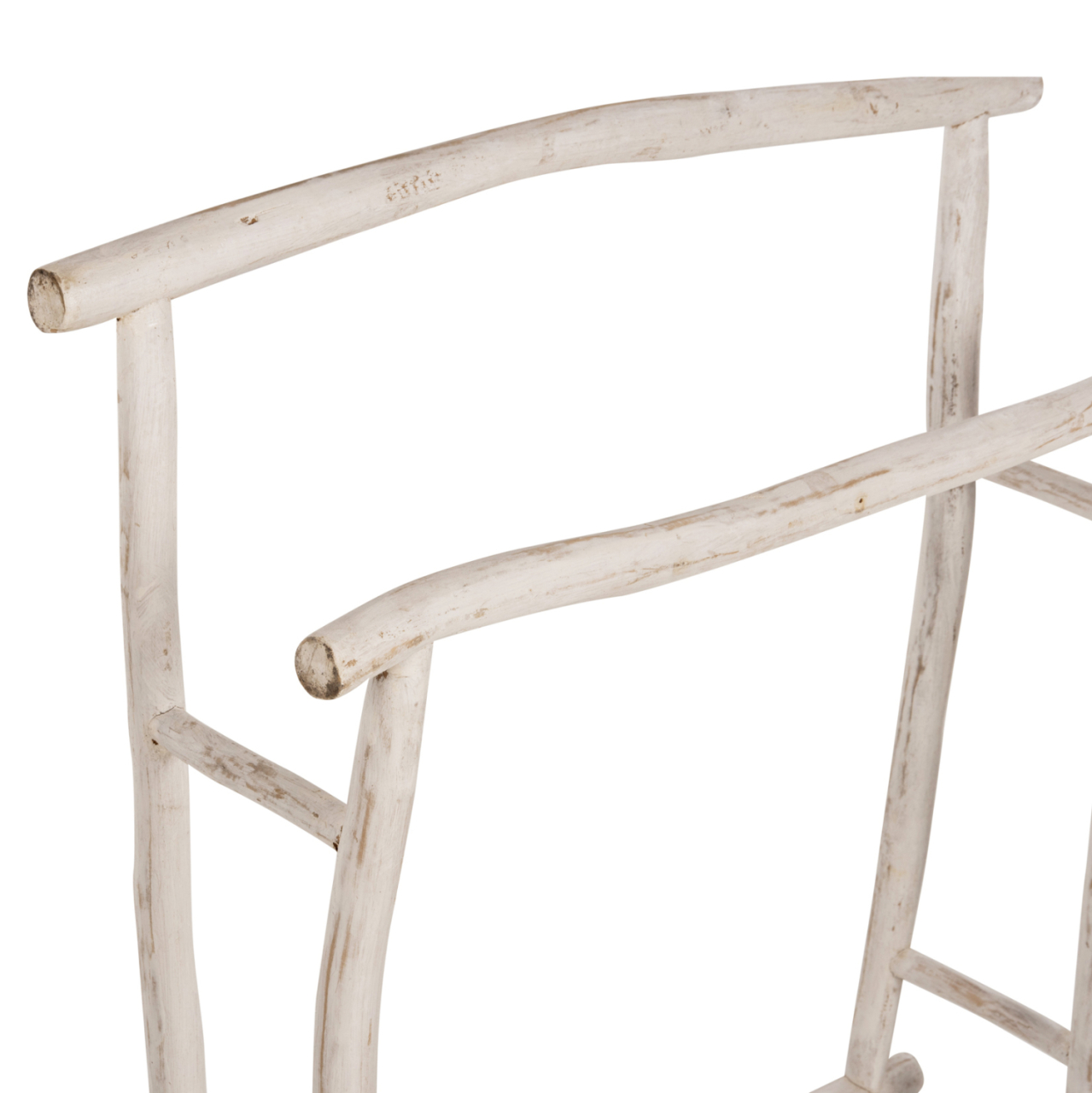HANGER FOR TOWELS OREG HM7908 TEAK BRANCHES IN WHITE PATINA COLORING 90x28x77-91Hcm. [6]