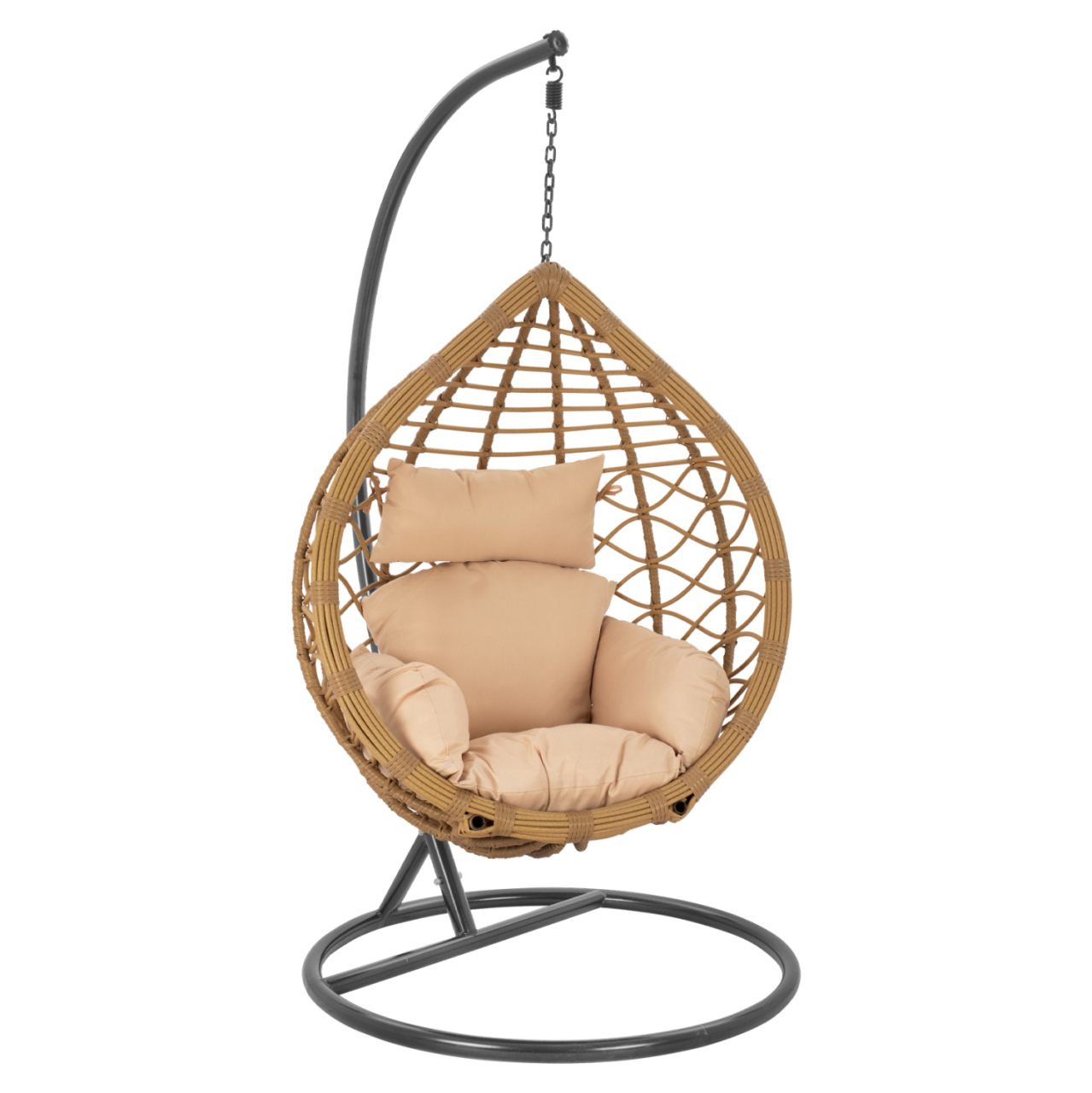 Hanging Armchair Nest Dark Grey - Beige with pillow HM5755.01 105''x195cm [3]