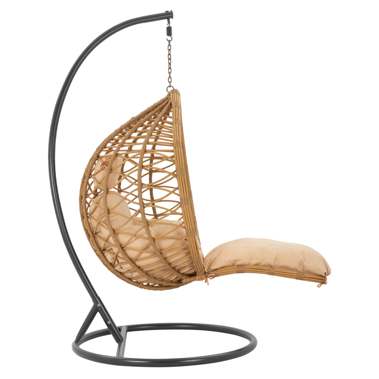 Hanging Armchair Nest Dark Grey - Beige with pillow HM5755.01 105''x195cm [5]
