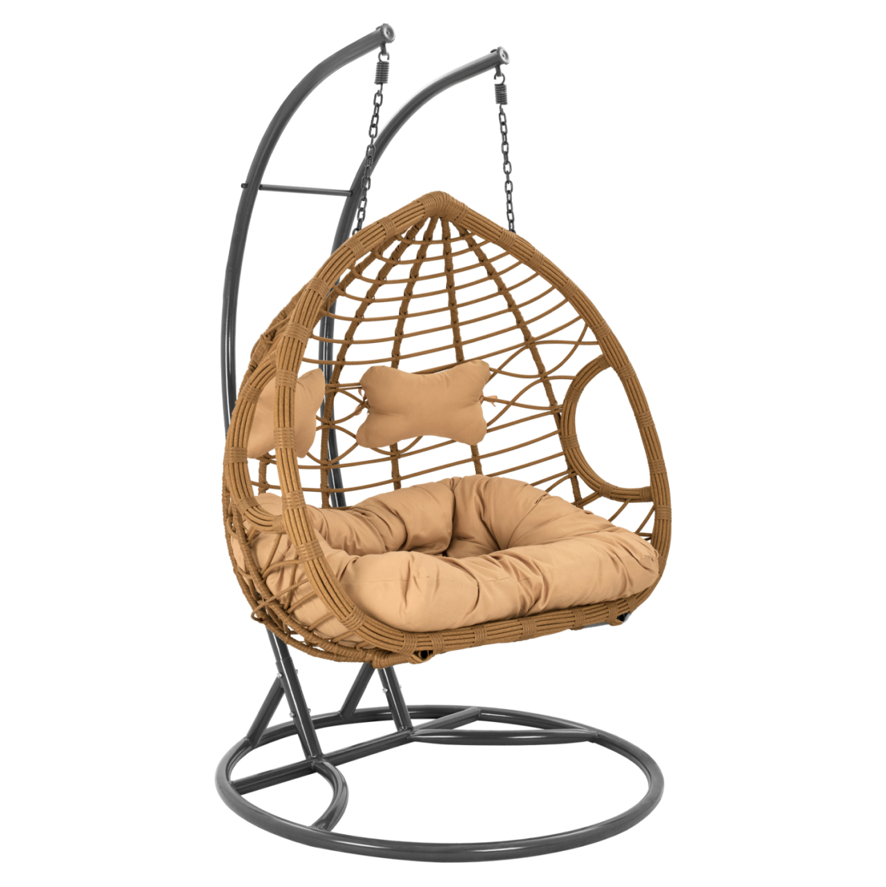 Hanging Double armchair nest Grey-Beige with pillow HM5754.01 120'x200 cm [3]