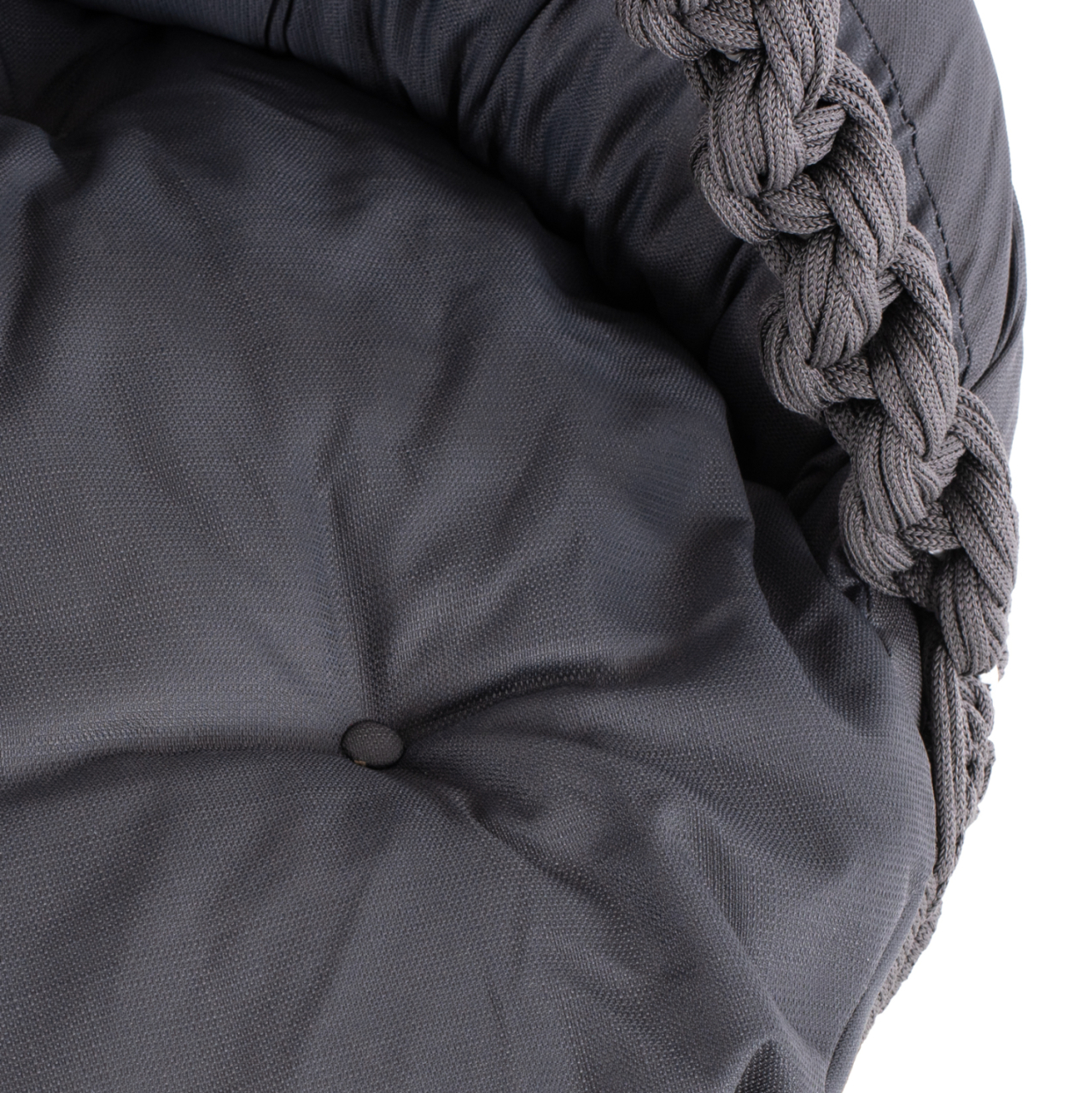 HANGING NEST AUGUST HM5922.10 MACRAME ROPE AND STEEL IN ANTHRACITE COLOR 123x113x145Hcm. [9]