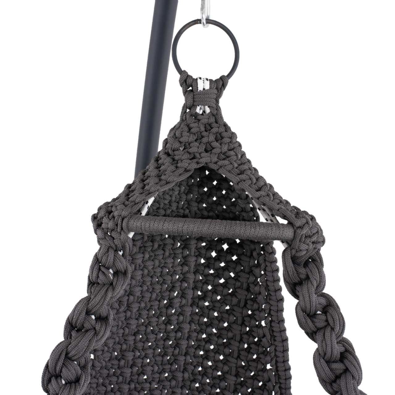 HANGING NEST AUGUST HM5922.10 MACRAME ROPE AND STEEL IN ANTHRACITE COLOR 123x113x145Hcm. [6]