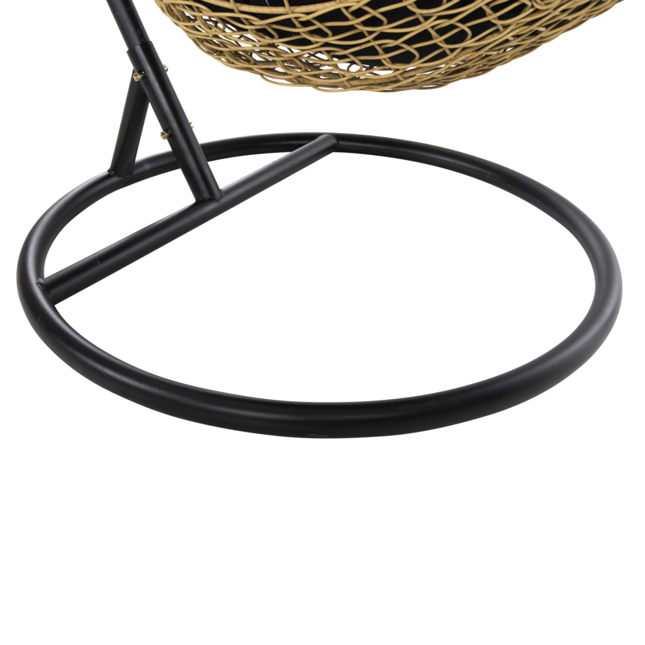 HANGING NEST MILLIE HM5996.04 METAL BLACK-SYNTHETIC RATTAN IN BEIGE Φ95x195Hcm. [10]