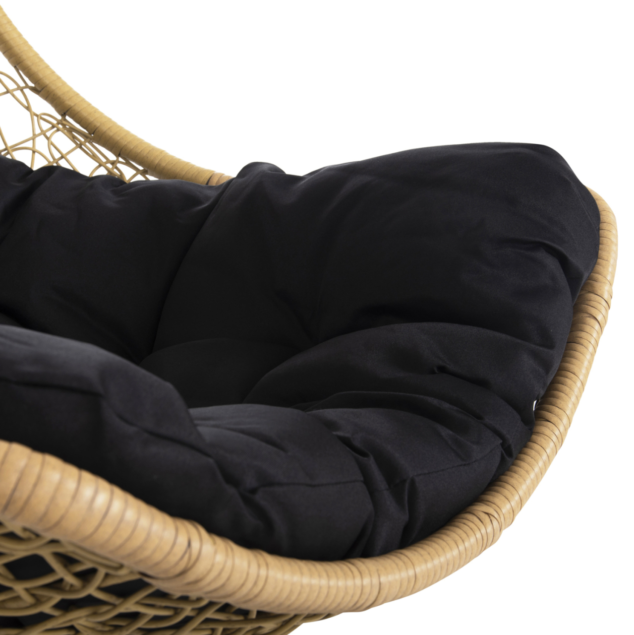 HANGING NEST MILLIE HM5996.04 METAL BLACK-SYNTHETIC RATTAN IN BEIGE Φ95x195Hcm. [8]