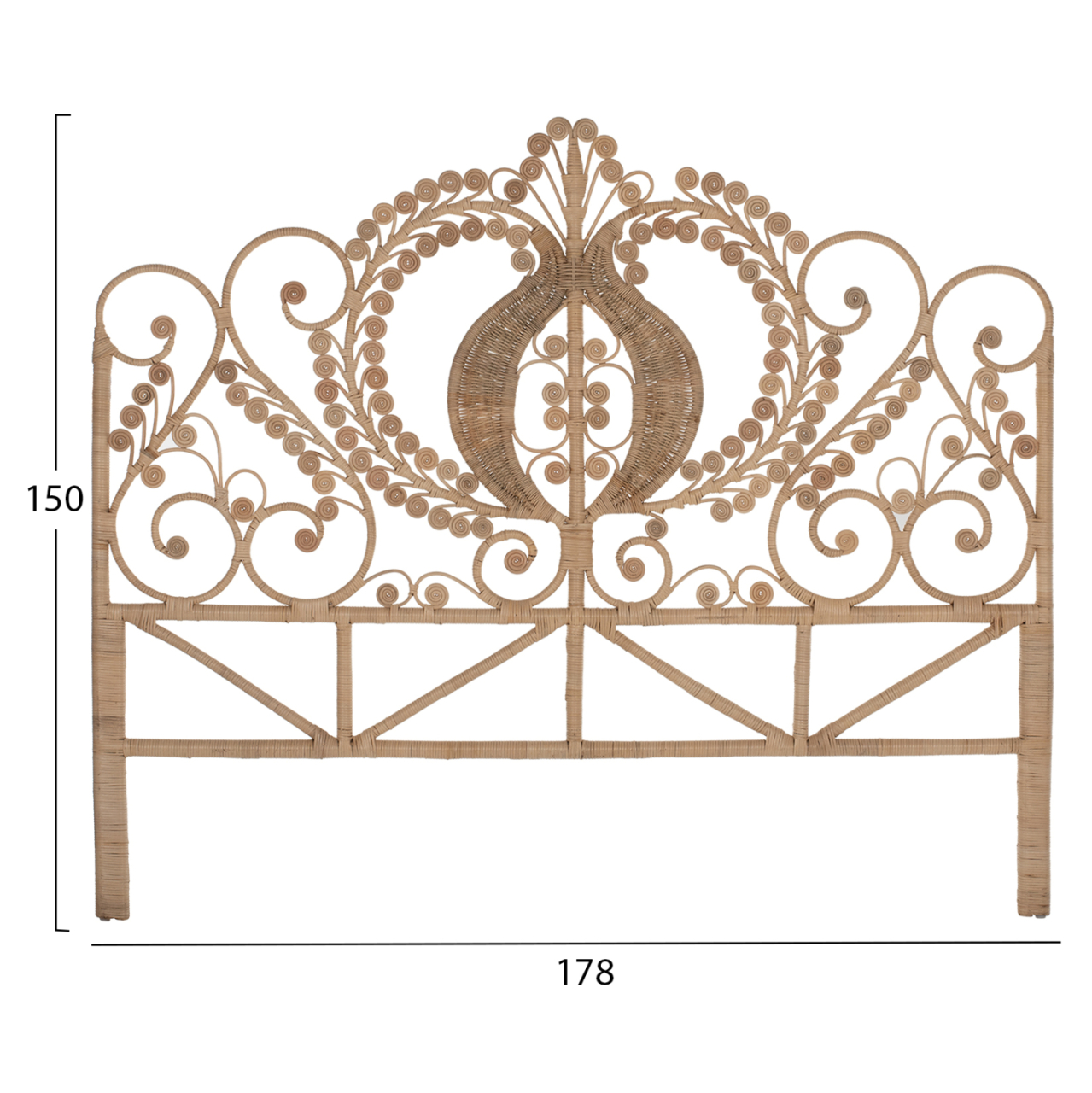 HEADBOARD FOR BED MADE OF RATTAN FOR BUSINESS USE 160cm.HM9358 [2]