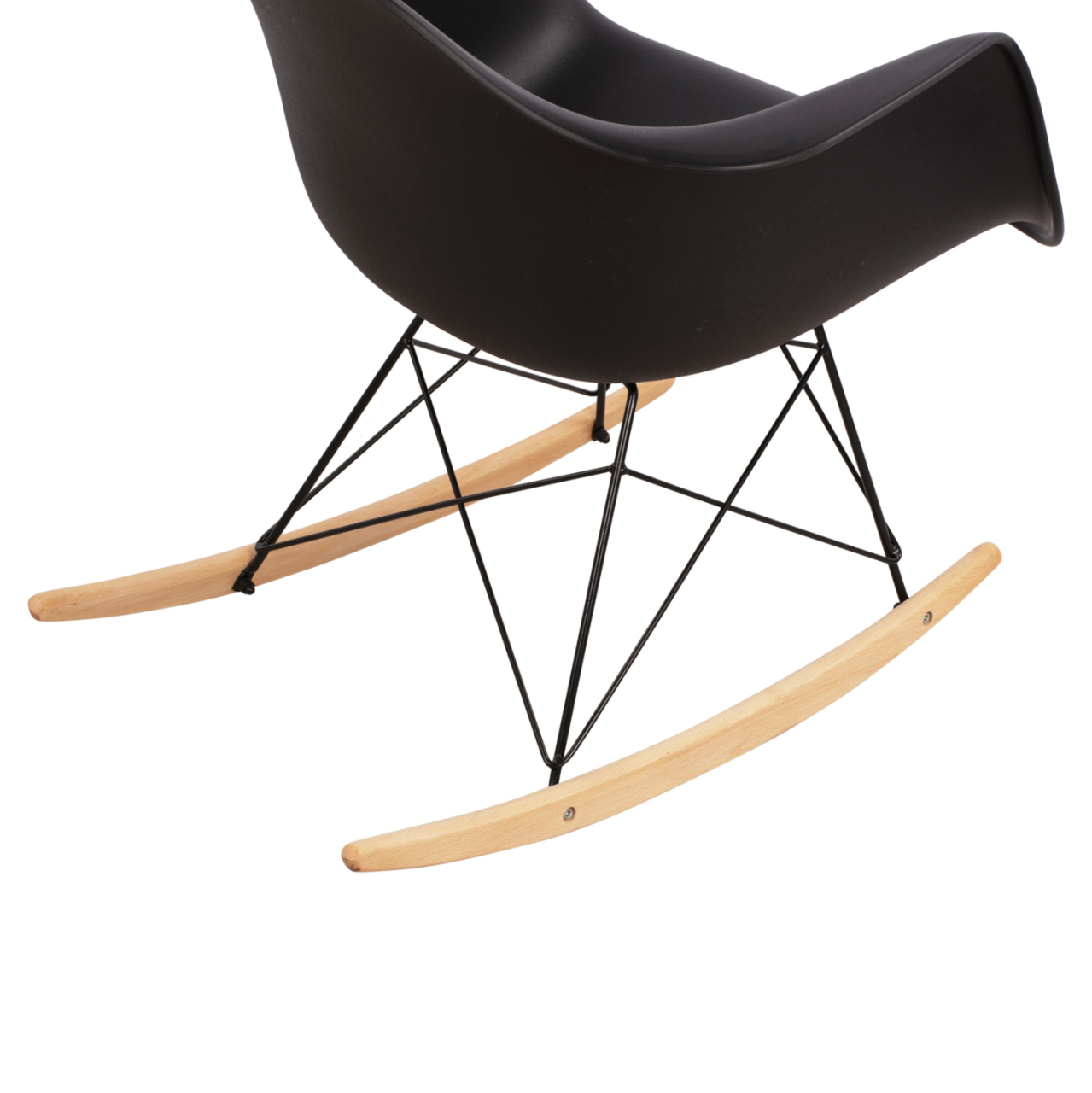 HM0035.12 Rocking Armchair with black seat-Black Frame, 61x71x64cm [10]