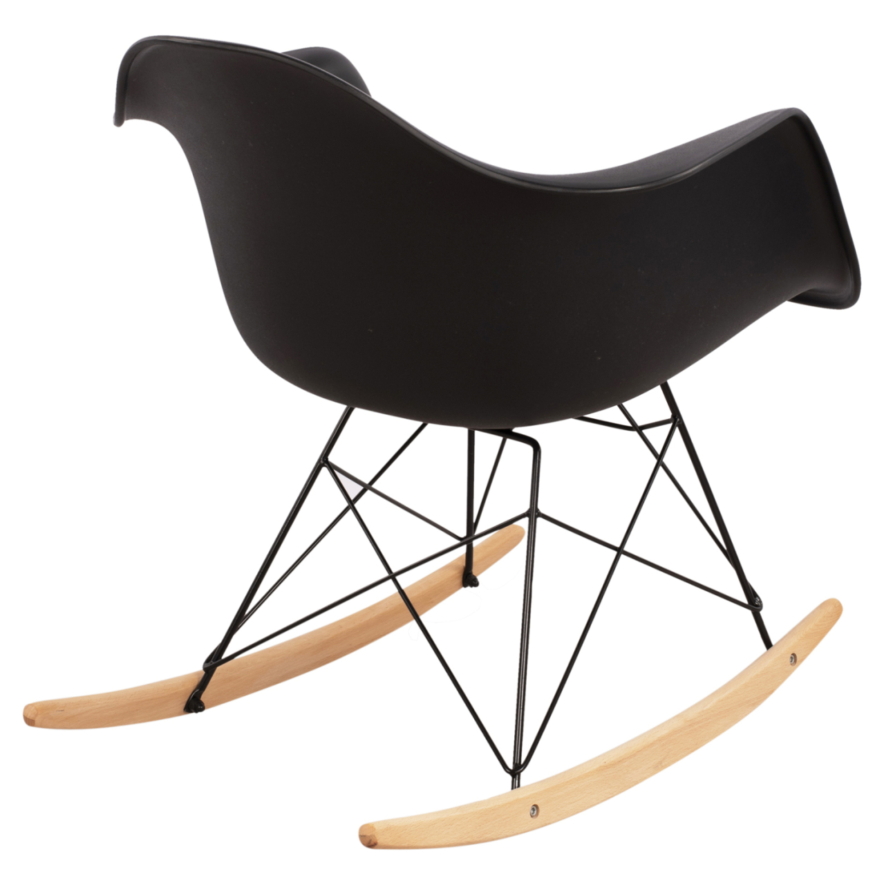 HM0035.12 Rocking Armchair with black seat-Black Frame, 61x71x64cm [5]
