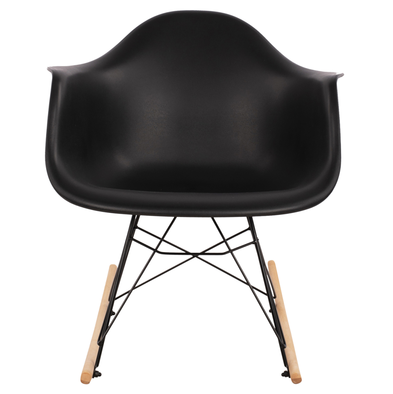 HM0035.12 Rocking Armchair with black seat-Black Frame, 61x71x64cm [3]