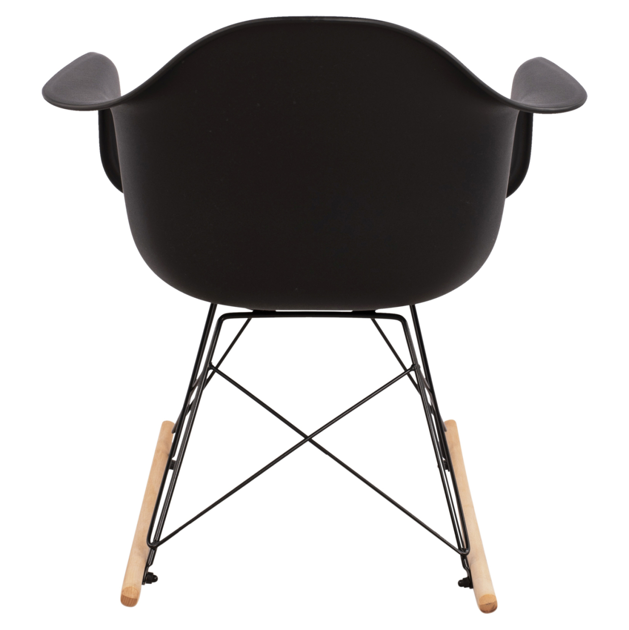 HM0035.12 Rocking Armchair with black seat-Black Frame, 61x71x64cm [6]